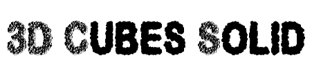 3D Cubes Solid Font Image