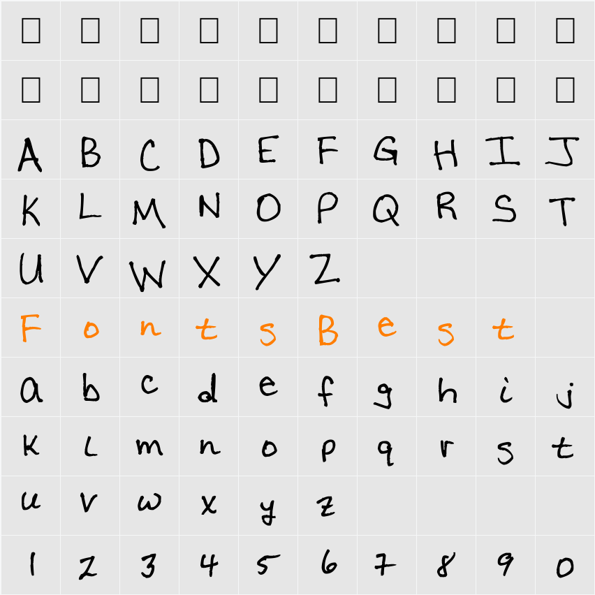 Zay Character Map