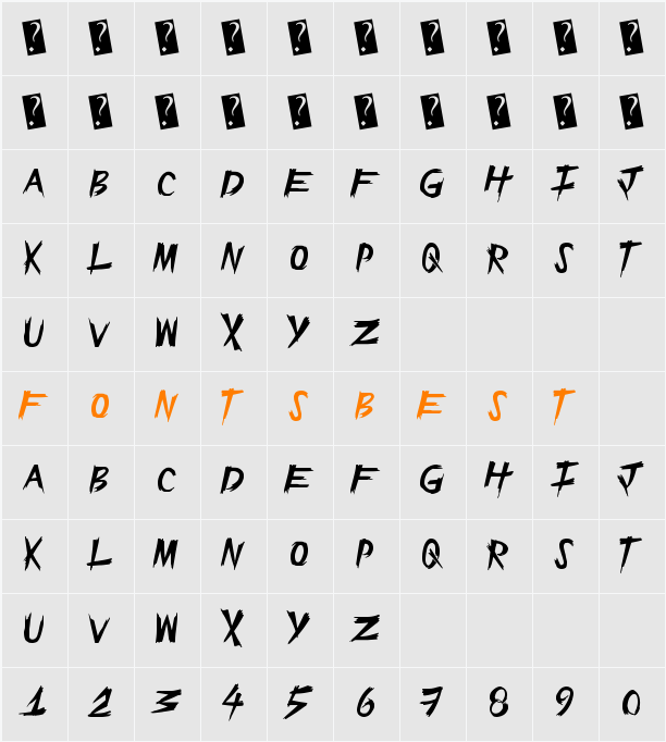 EpicSlash Character Map
