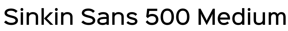 Sinkin Sans 500 Medium