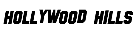 Hollywood Hills Font Image