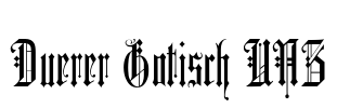 Duerer Gotisch UNZ Font Image