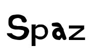 Spaz Font Image
