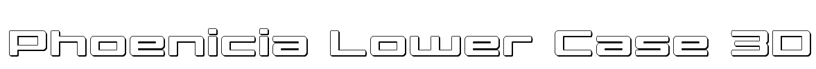 Phoenicia Lower Case 3D Font Image
