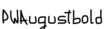 PWAugustbold Font Image