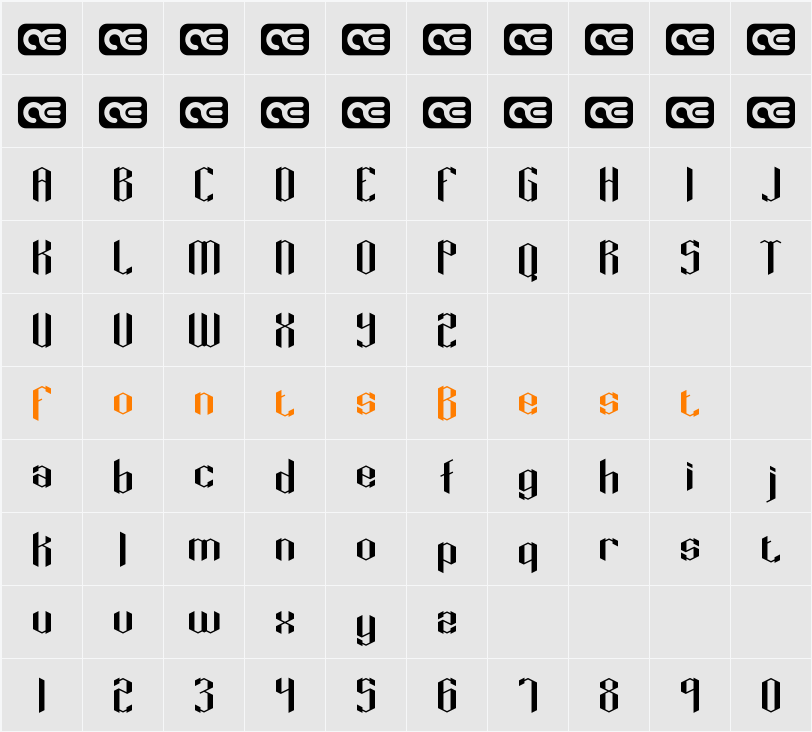Key Ridge BRK Character Map