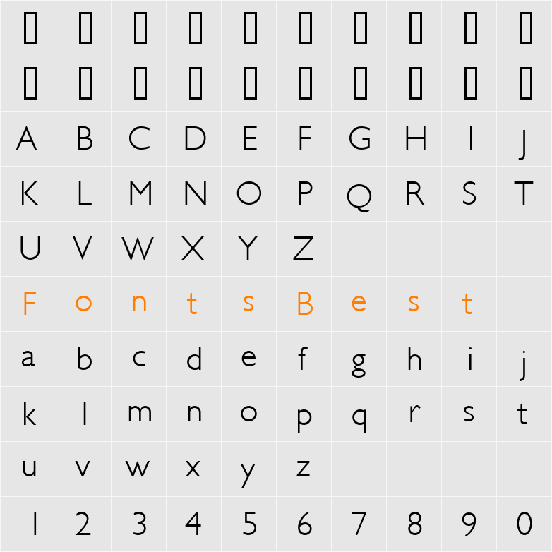 JunienLight Tryout Character Map
