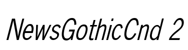 NewsGothicCnd 2