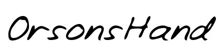 OrsonsHand Font Image
