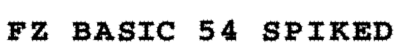 FZ BASIC 54 SPIKED Font Image