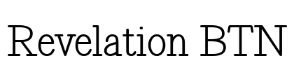 Revelation BTN Font Image