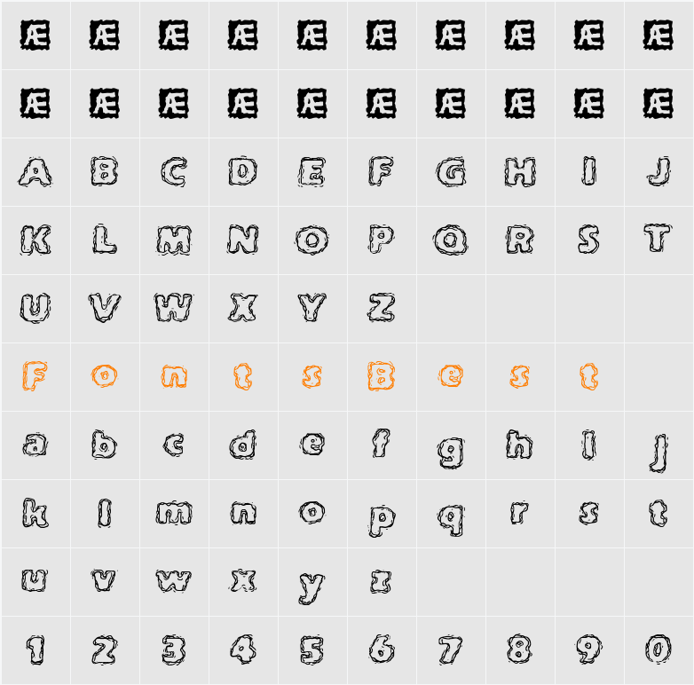 Jolt Of Caffeine BRK Character Map