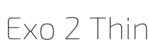 Exo 2 Thin Font Image