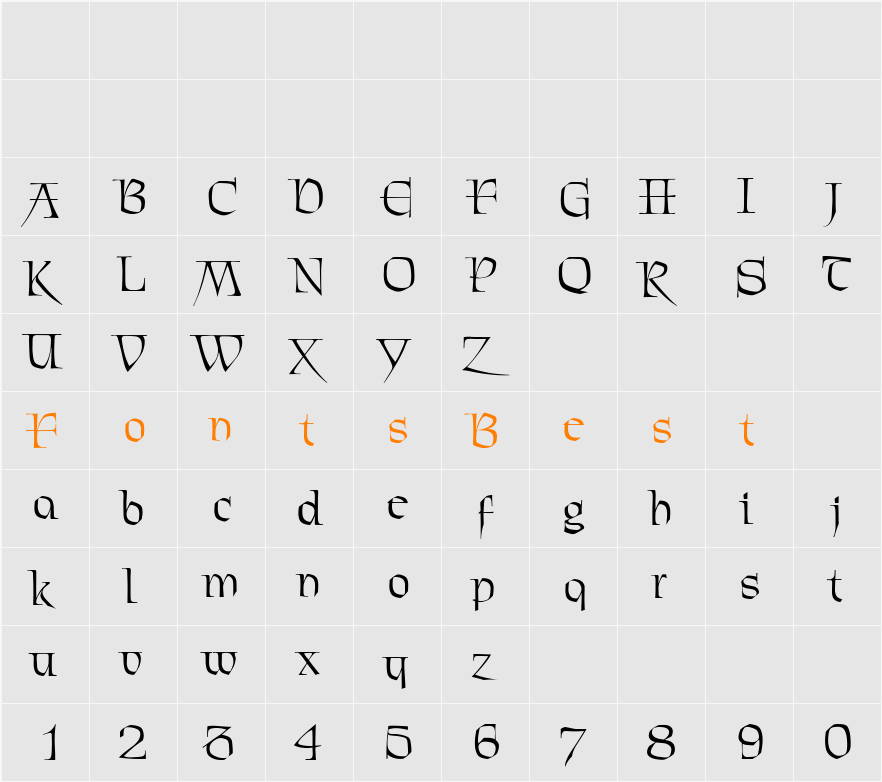 JaquelineBecker Character Map