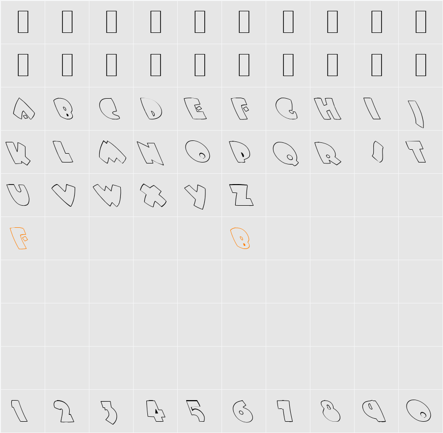 Shards 3 Character Map