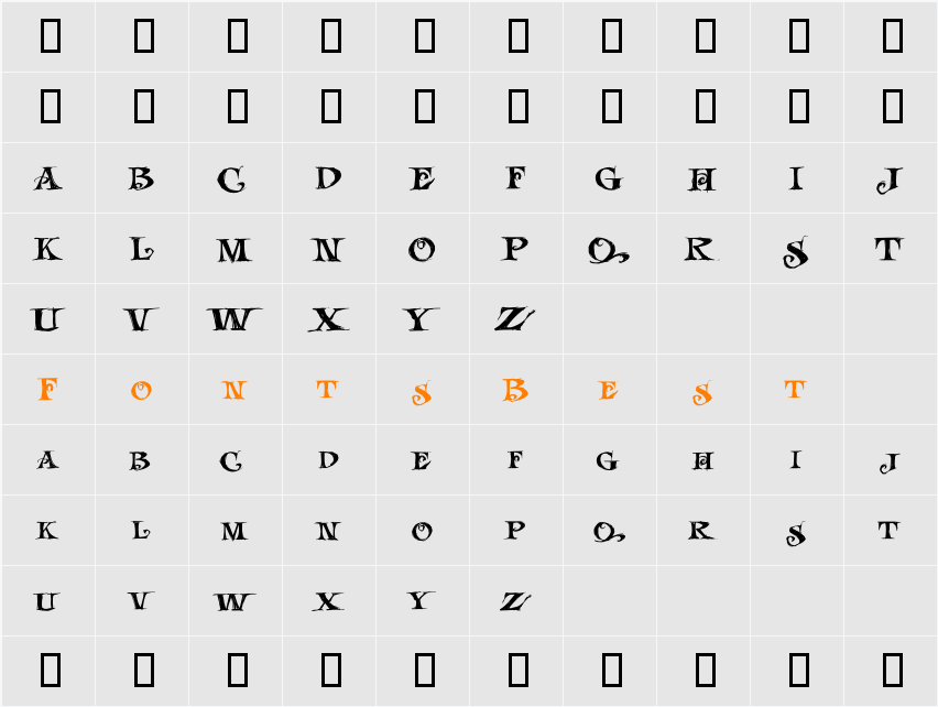LHF Jami Character Map