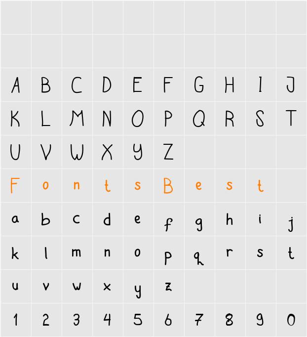 latian Character Map