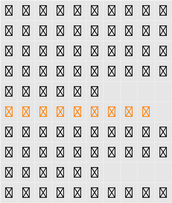 Notre Dame LT Std Ornaments Character Map