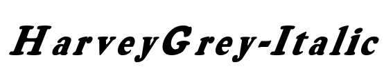 HarveyGrey-Italic Font Image