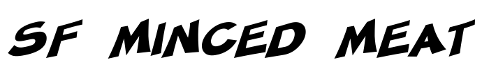 SF Minced Meat Font Image