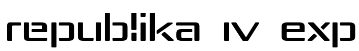Republika IV Exp Font Image