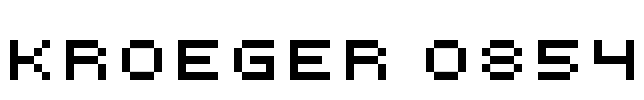 kroeger 0854 Font Image