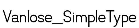 Vanlose_SimpleType Font Image