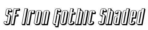 SF Iron Gothic Shaded