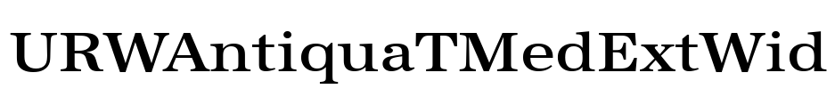 URWAntiquaTMedExtWid Font Image