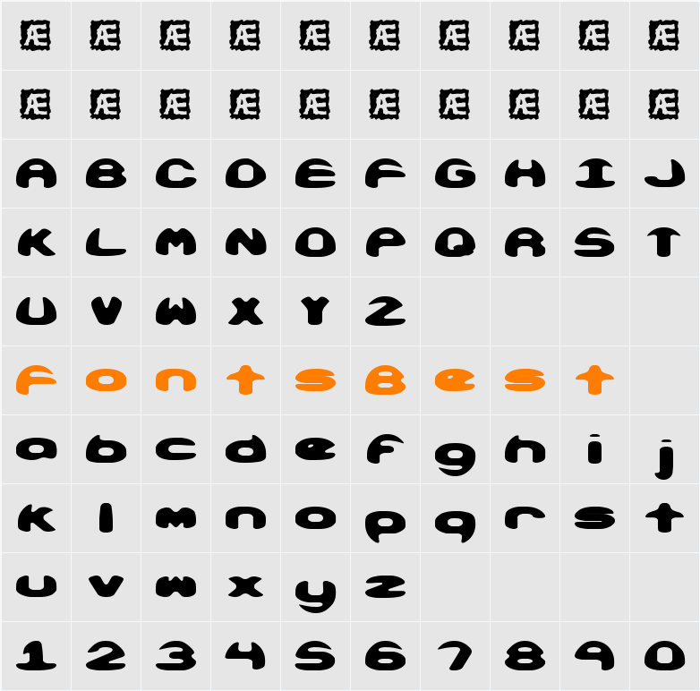 Obloquy Solid BRK Character Map