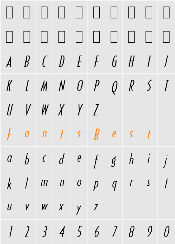 Southwestern Character Map