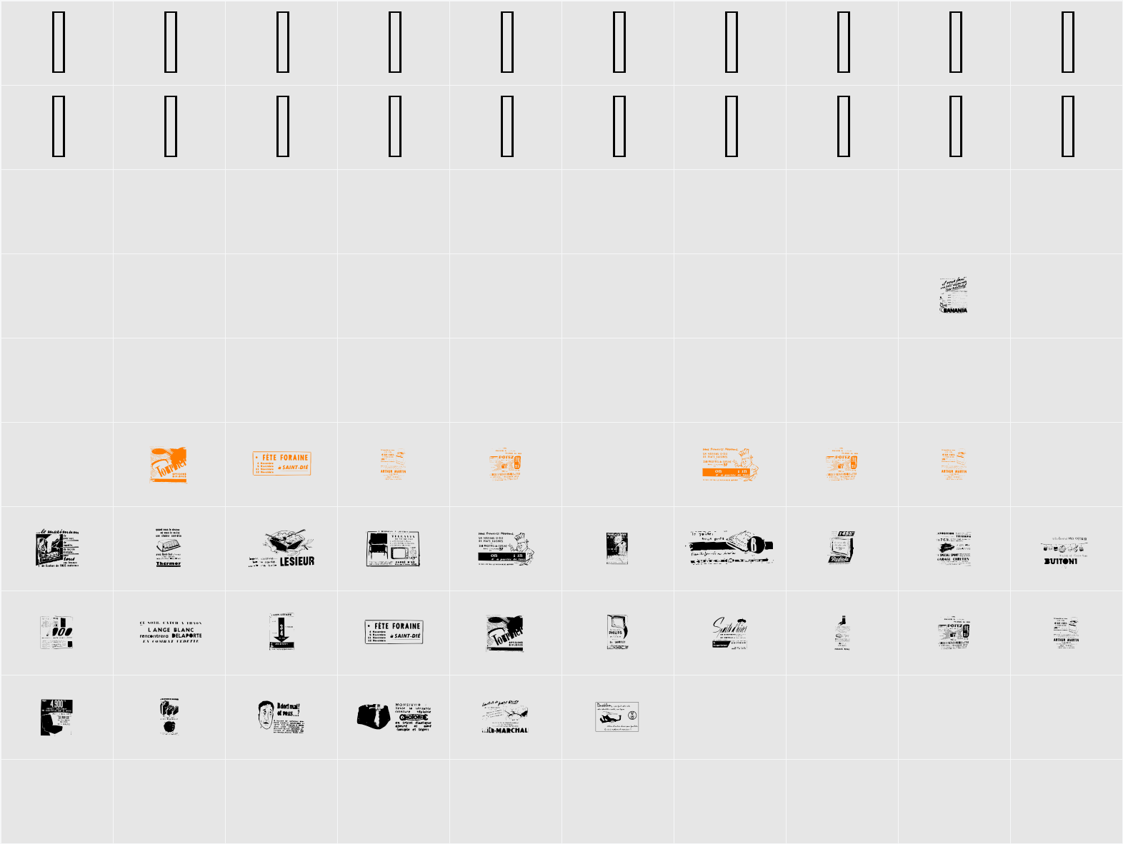 Reclame Character Map