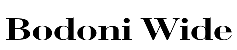 Bodoni Wide Font Image
