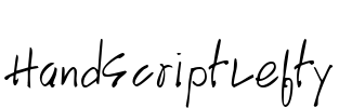 HandScriptLefty Font Image