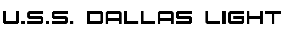 U.S.S. Dallas Light Font Image