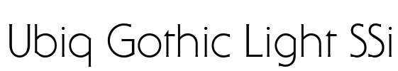Ubiq Gothic Light SSi