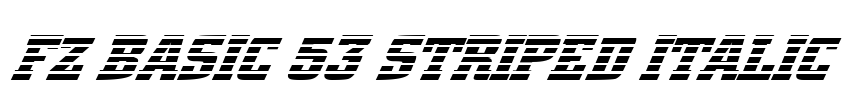 FZ BASIC 53 STRIPED ITALIC Font Image