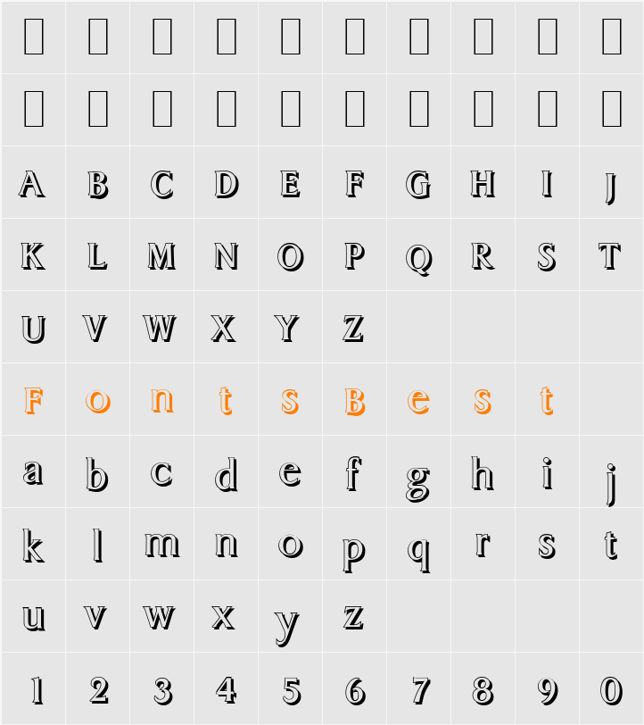 DragonShadow Character Map