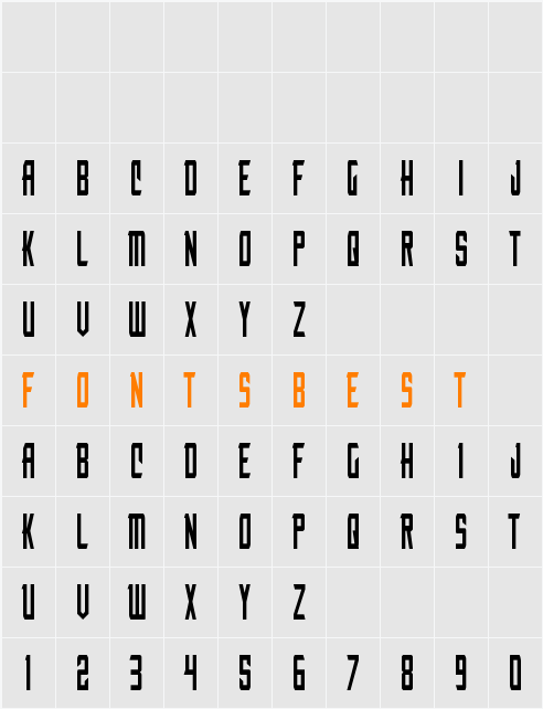 Nemesis Enforcer Condensed Character Map