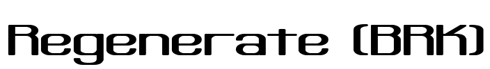 Regenerate (BRK) Font Image