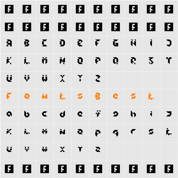 cedge1 Character Map