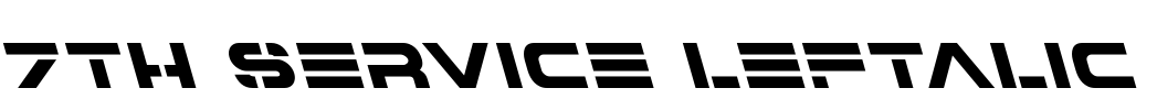 7th Service Leftalic Font Image