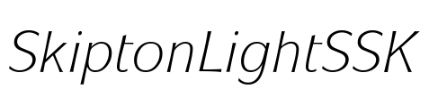 SkiptonLightSSK Font Image
