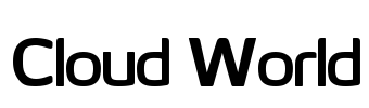 Cloud World Font Image