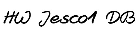 HW Jesco1 DB Font Image
