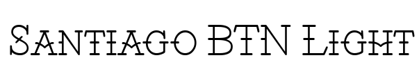 Santiago BTN Light Font Image