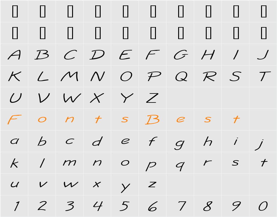 Jolt Extended Character Map