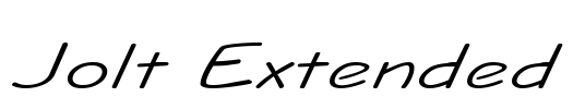 Jolt Extended Font Image