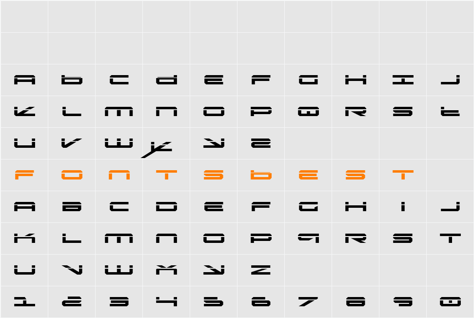 Oramac Laser Character Map