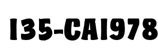 135-CAI978 Font Image